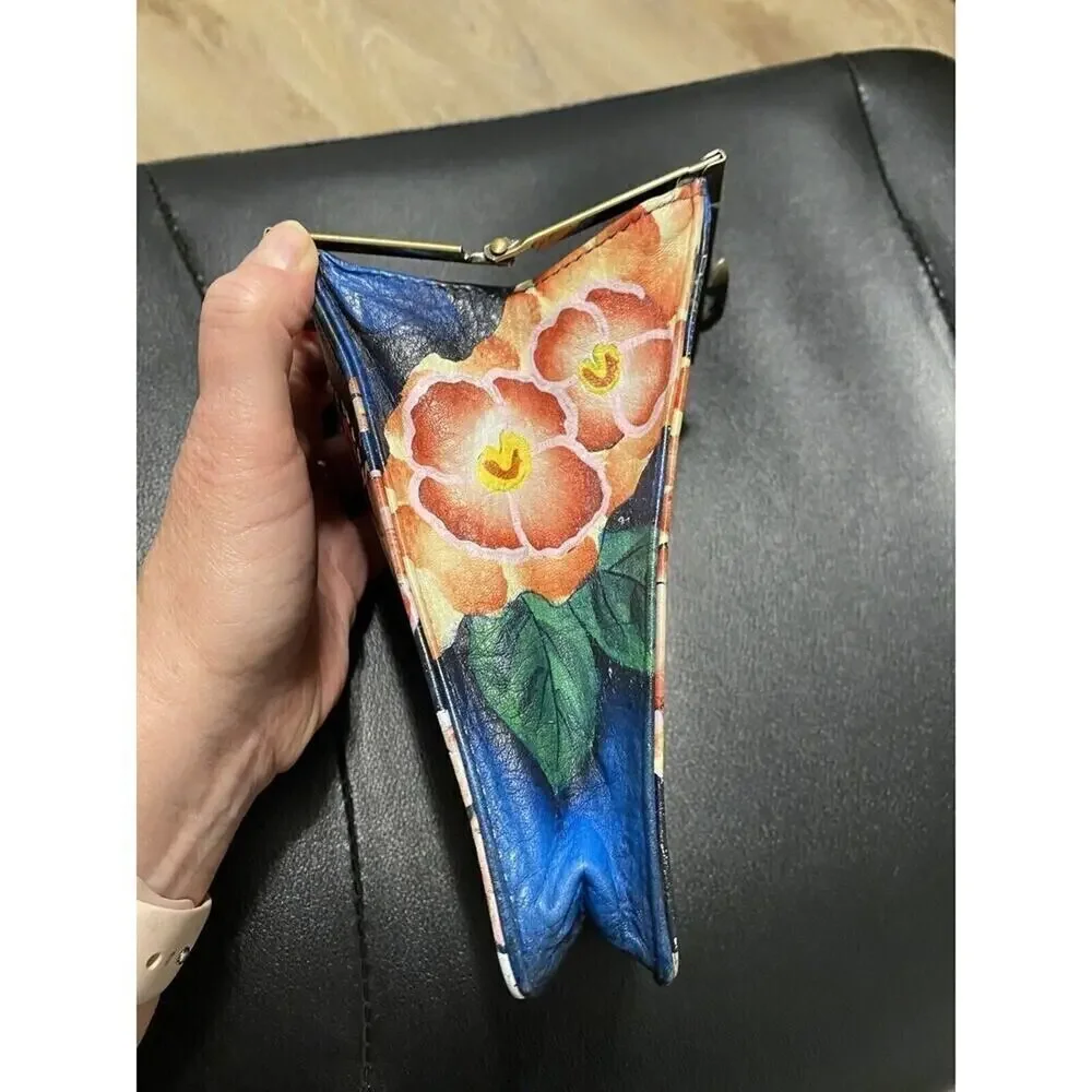 Sharif Butterfly Flower Phone Case Hand Painted Artistic Expressions Leather